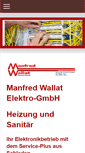 Mobile Screenshot of elektro-wallat.de