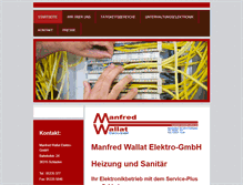Tablet Screenshot of elektro-wallat.de